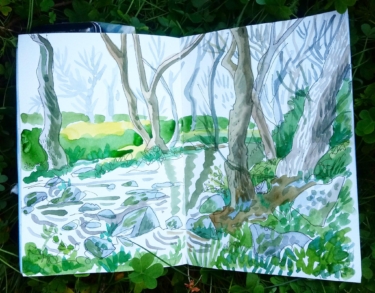 Montañas, ríos y acuarelas